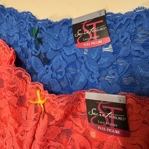 Secret Treasures Lace Hipster FULL FIGURE Panties 2pcs Orange size 9 NWT